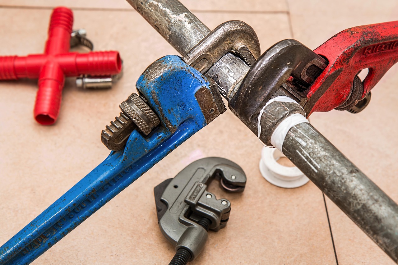 plumbing, pipe, wrenches, plumber, repair, maintenance, fix, renovation, spanner, job, repairman, handyman, tools, diy, 