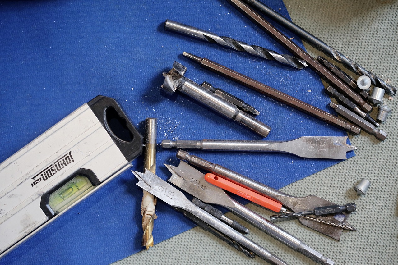 tools, diy, drill, metal, equipment, construction, work, repair, set, carpenter, build, carpentry, level, drill bits, wr