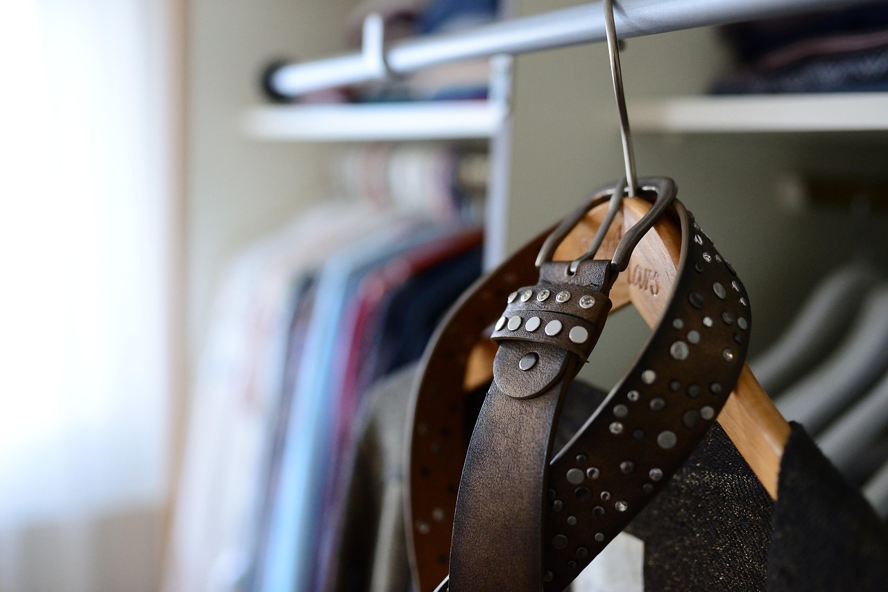 wardrobe, coat hanger, belts, dressing room, garment racks, fashion, garment, textile, hanger, wardrobe, wardrobe, wardr
